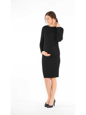 Meghan L.A Hamile Fitilli Esnek Yumuşak Kumaş Elbise