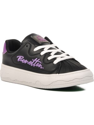 Benetton Siyah-Beyaz Unisex Sneaker