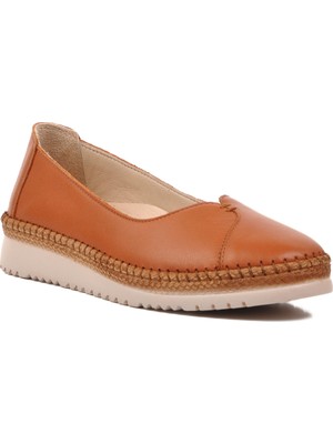 Bulldozer Taba Haki Deri Kadın Günlük Ayakkabı