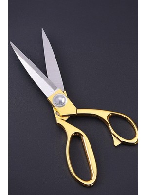 Gold Renk Kumaş Makası: Kot, Deri Kesim, Profesyonel Terzi, Çelik, Büyük Boy