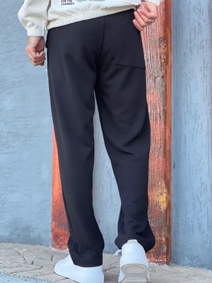 Yeni Sezon Rahat Kalıp Esnek Kumaş Beli Lastikli Baggy Jogger Pantolon