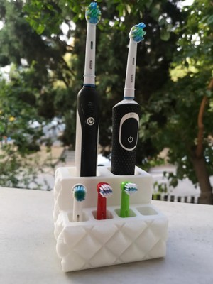 JUST3DPRINTINGS Oral-B Diş Fırçası ve Başlık Tutucu