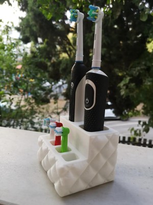 JUST3DPRINTINGS Oral-B Diş Fırçası ve Başlık Tutucu