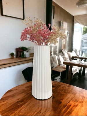 Bohem Tarz Büyük Boy Vazo Çizgili Iskandinav Vazo