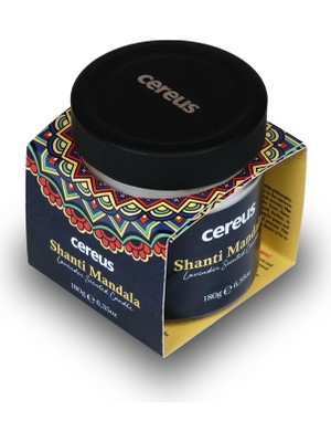 Cereus Shanti Mandala Lavanta Kokulu Doğal Soya Mum (180 Gr)