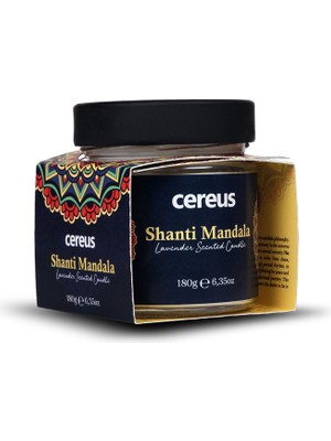 Cereus Shanti Mandala Lavanta Kokulu Doğal Soya Mum (180 Gr)