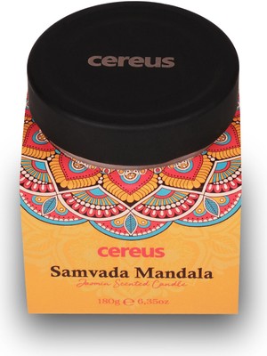 Cereus Samvada Mandala Yasemin Kokulu Doğal Soya Mum (180 Gr)