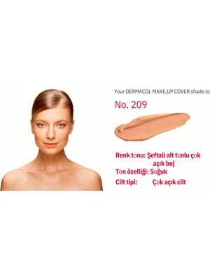 Dermacol Make Up Fondöten 209 Uzun Süre Kalıcı, Tam Kapatıcı Likit Fondöten Spf 30 Dermacol fondöten, su geçirmez fondöten, yüksek kapatıcılık makyaj, uzun süre kalıcı fondöten,dövme kapatıcı fondöten