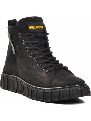 Bulldozer Siyah Nubuk Erkek Bot