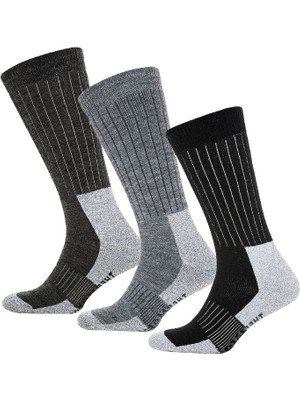 Thermoform Extreme Unisex Çorap 3'lü Paket Siyah-Gri-Antrasit