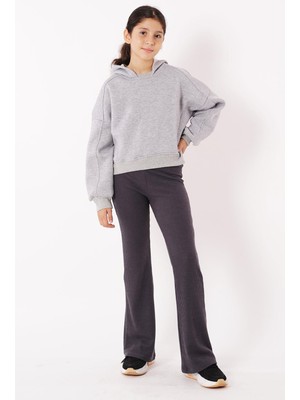 Fitilli Ispanyol Paça Füme Renk Kız Çocuk Tayt