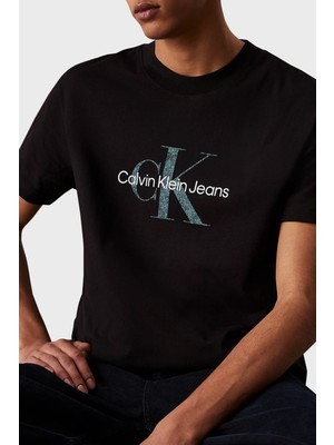 Calvin Klein Logo Basılı Pamuklu Regular Fit Bisiklet Yaka T Shirt J30J327086BEH Erkek T Shirt J30J327086 Beh