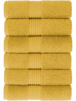 Maura Home Tomurcuk %100 Pamuk 6'lı El Havlusu Seti | 50X100 cm | Gold