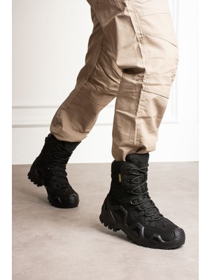Single Sword SS602 Su Geçirmez Fermuarlı/bağcıklı Tactical/outdoor Unisex Kışlık Askeri Uzun Siyah Çöl Botu