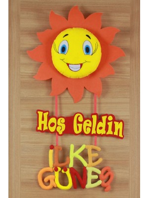Renkli Hayallerim Ilke Güneş Isimli Hoşgeldin Güneş Bebek Kapı Süsü