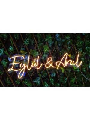 Cizgineon Kişiye Özel Isim Işıklı Neon Duvar Dekarasyon GÜN IŞIĞI 85*28 CM