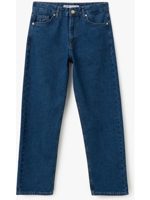 Koton Straight Fit Düz Paça Cepli Denim Pantolon - Straight Fit Jeans