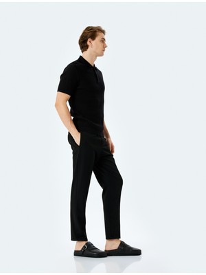 Koton Viskon Karışımlı Cep Detaylı Beli Bağcıklı Pantolon