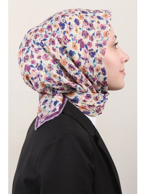 Lo'cella Pamuklu Soft Eşarp 4161-16 Mor