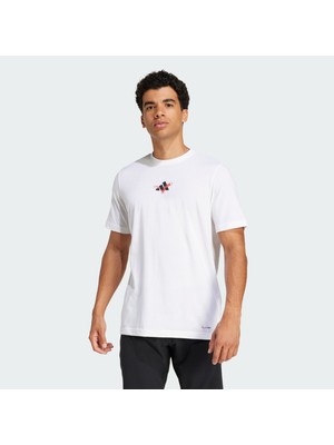 adidas Performance JD8252 Tennis Happy 3 Balls Graphic Tee