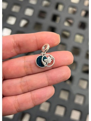 Defne Silver Ikili Mom Charm