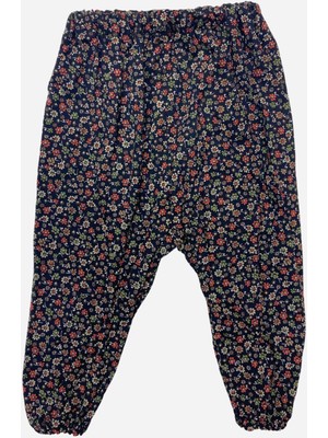 Çocuk Rahat Kesim Lastikli Viskon Kumaş Desenli Şalvar