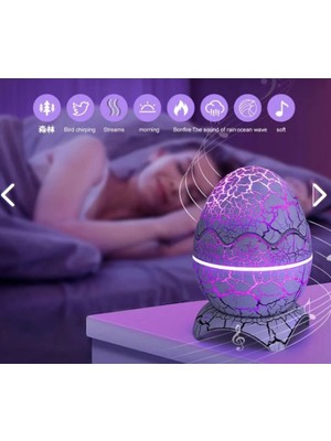 Kumandalı Bluetooth Hoparlör Müzik Masa ve Gece Lambası Galaxy LED Projektör Işık Dinazor Yumurtası