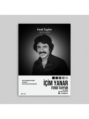 Orendart Ferdi Tayfur - Içim Yanar / Tasarımlı Poster