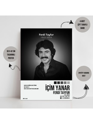 Orendart Ferdi Tayfur - Içim Yanar / Tasarımlı Poster