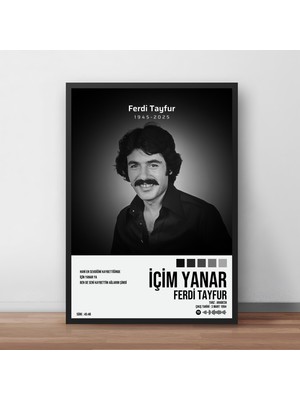 Orendart Ferdi Tayfur - Içim Yanar / Çerçeveli Poster Tablo