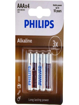 Philips Alkalin 4 Lü Blister Ince Pil Aaa