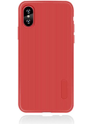 iPhone Xs Uyumlu Kılıf Mat Pastel Renkli Çizgi Kanallı Kaliteli Tio Silikon Kapak