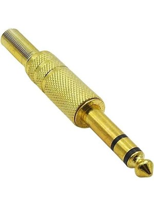 Powermaster PM-2227 Stereo Sarı Gold Metal 1.kalite Gitar Jack