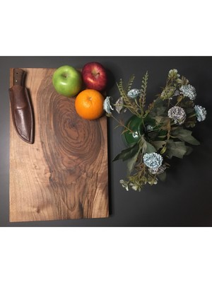 Twins Wood Craft Ceviz Ağacı Kesme Tahtası (Büyük Boy) - (40x25x2,5cm)