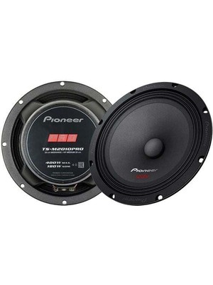 Pıoneer TS-M2010PRO 20 cm Max 400 Watt Mıdrange Oto Hoparlör