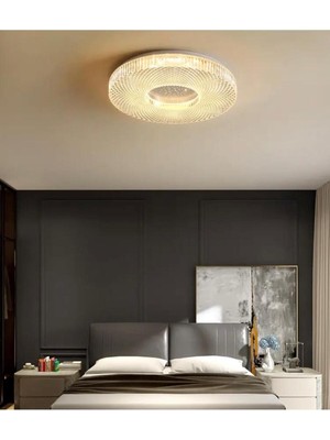 Beyaz Ø50CM Çember 3 Işık Rengi LED Tavan Lambası,yuvarlak Avize,modern Aydınlatma,dekoratif Işık