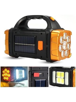 Hurry Bolt HB-1678 Solar Kamp Lambası Acil Durum Işığı Şarjlı Beyaz Günışığı 38W+COB LED