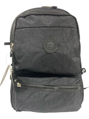 Cakard Kaliteli Su Geçirmez Astarlı Krinkıl Kumaş  Iki Gözlü Okul Spor Seyahat Sırt Çantası 28X38 cm