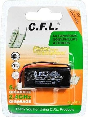 Cfl Şarjlı Telsiz Telefon Pili 2.4 Volt 1100 Mah Ni-Mh