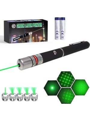 BYR Danger El Feneri Pilli Yeşil Lazer 5 Başlıklı Byr  [byrtek]