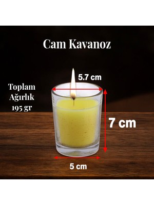 Badem10 Kokulu Mum Dekoratif Mini Cam Kavanoz Bardak Mumluk Kandil  Limon Paçuli Kokulu Mumlar