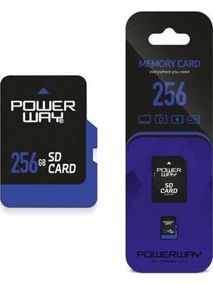 PowerWay PWR-256 256GB Micro SD Hafıza Kartı (Adaptör Dahil)