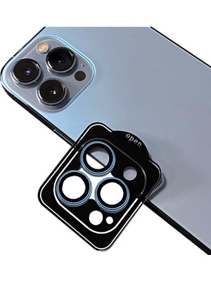 Tekno Grup Apple iPhone 13 Pro Max Uyumlu Cl-11 Safir Parmak Izi Bırakmayan Anti-Reflective Kamera Lens Kor