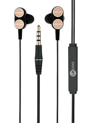 Lenovo Lecoo EH102 3.5mm Jacklı Siyah Kablolu Kulak Içi Mikrofonlu Kulaklık