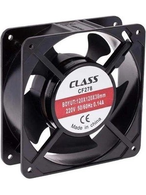 Class CF278 120X120X38 220 Volt Aksiyel Metal Fan