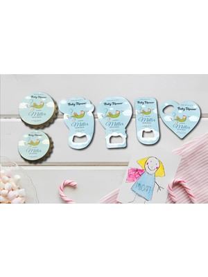 Mefa Tasarım 1. Doğum Günü Hediyesi, Bebek, Bayb Shower, Hoş geldin, Bebek Şekeri, Buzdobabı magnet, erkek çocuk magnet