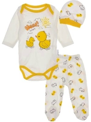 Minibird Ördek Baskılı Bebek Takımı