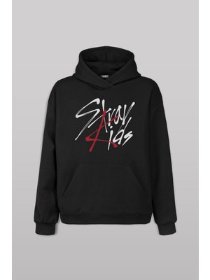 Stray Kids Kore K-Pop Ön Baskılı Sweatshirt Unisex Kapüşonlu Hoodie