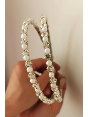 Hayalperest Boncuk Gelin Aksesuarı Ece Model Ince Gelin Kına Tacı