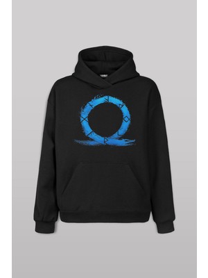 God Of War Ragnarok Oyun Gamer Ön Baskılı Sweatshirt Unisex Kapüşonlu Hoodie
